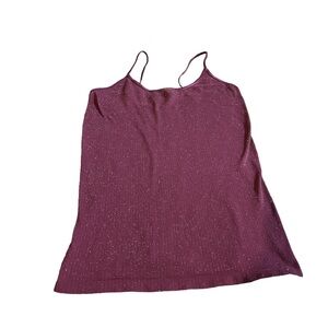 Maroon/Purple Wet Seal Tank Top with Gold Glitter